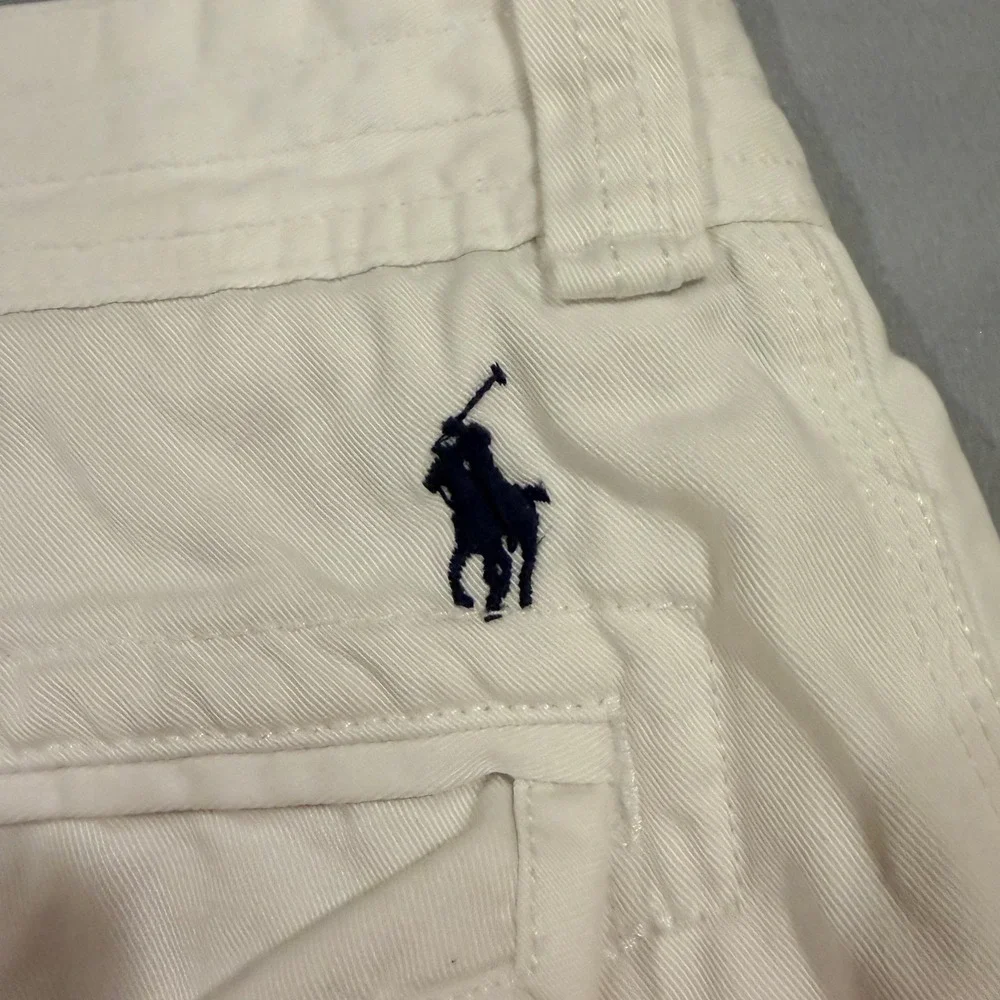 Polo Ralph Lauren Mens White Cotton Cargo Shorts Size 40 Classic Utility Preppy